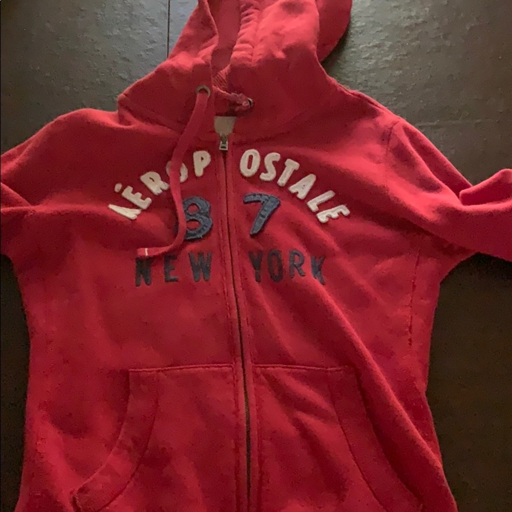 Red Aeropostale Zip up hoodie